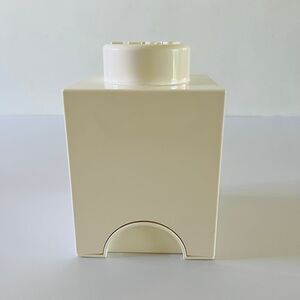 LEGO White Stackable Storage Brick With 1 Knob